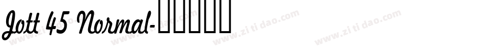 Jott 45 Normal字体转换